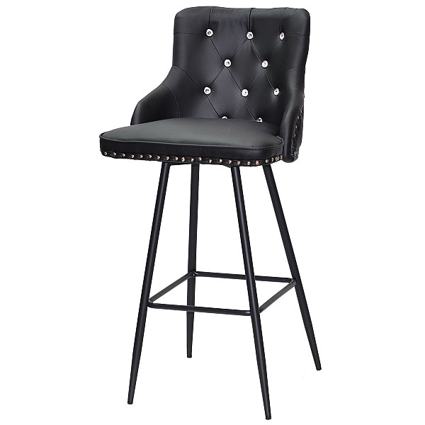 Барный стул Onder Mebli Olimp+SV BAR 75-ML Черный Экокожа-1