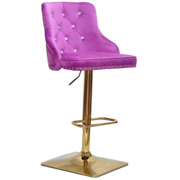 Барний стілець Onder Mebli OLIMP+SV BAR 4-GD-BASE Бузок B-1022 Оксамит-0