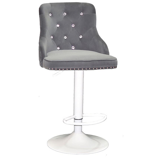 Барный стул Onder Mebli OLIMP+SV 385 BAR WT-BASE Серый B-1004 Бархат-0