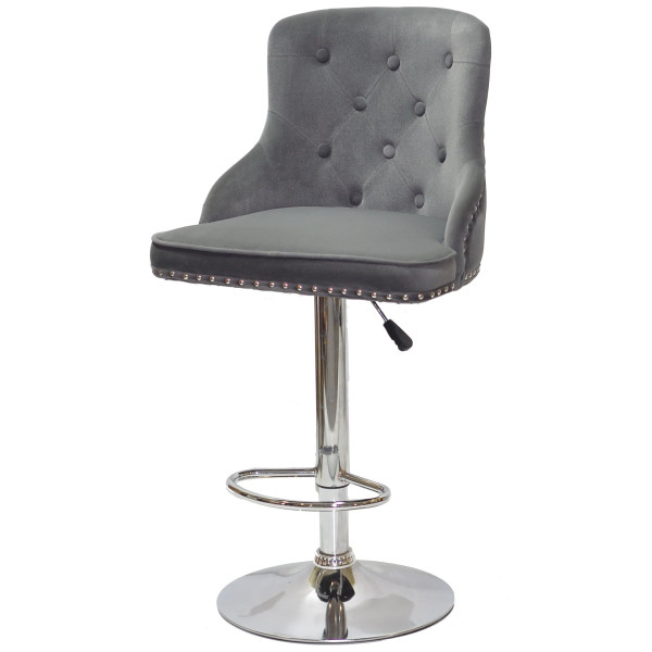 Барный стул Onder Mebli OLIMP BAR CH-BASE Серый B-1004 Бархат-0