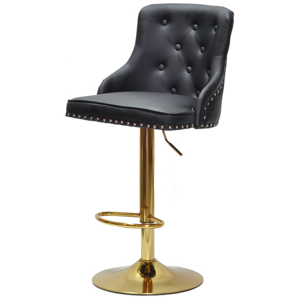 Барний стілець Onder Mebli OLIMP BAR GD-BASE Чорний Екошкіра-2