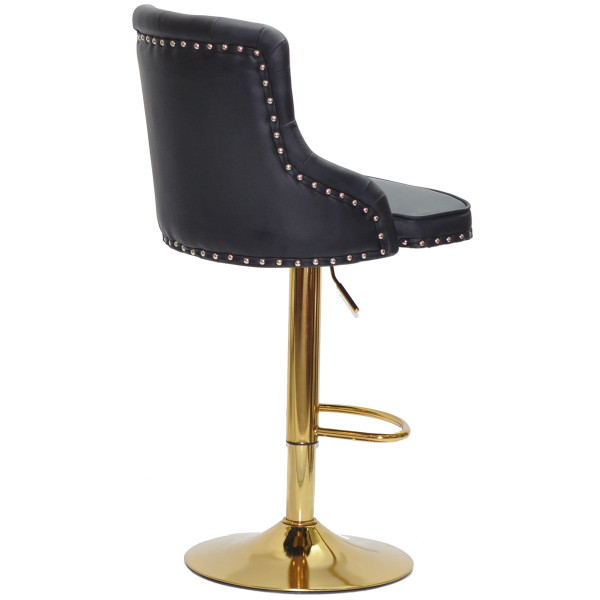 Барний стілець Onder Mebli OLIMP BAR GD-BASE Чорний Екошкіра-1