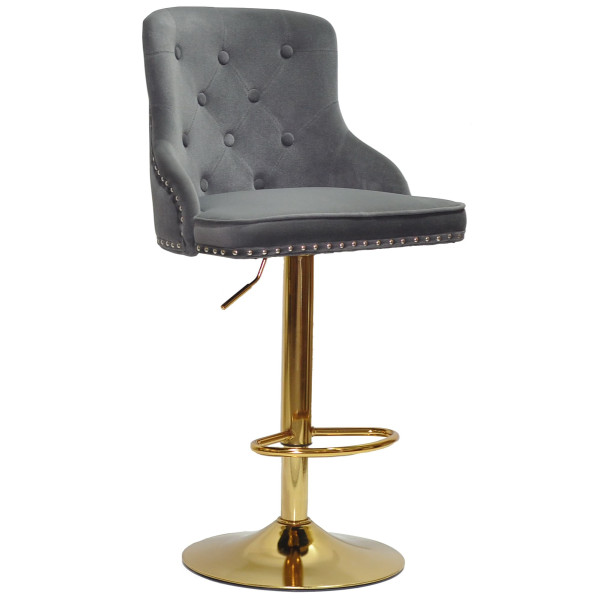 Барный стул Onder Mebli OLIMP BAR GD-BASE Серый B-1004 Бархат-0
