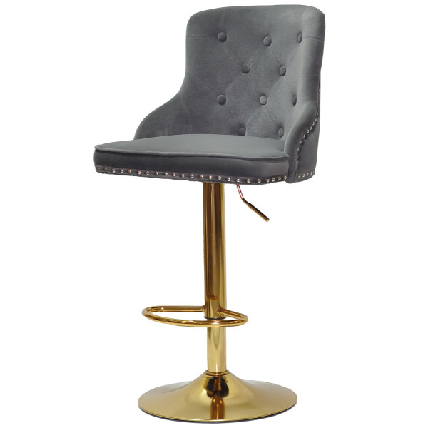 Барный стул Onder Mebli OLIMP BAR GD-BASE Серый B-1004 Бархат-2