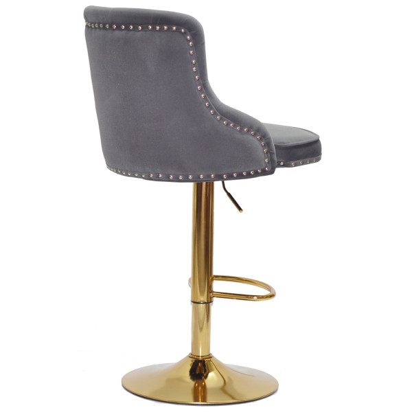 Барный стул Onder Mebli OLIMP BAR GD-BASE Серый B-1004 Бархат-1