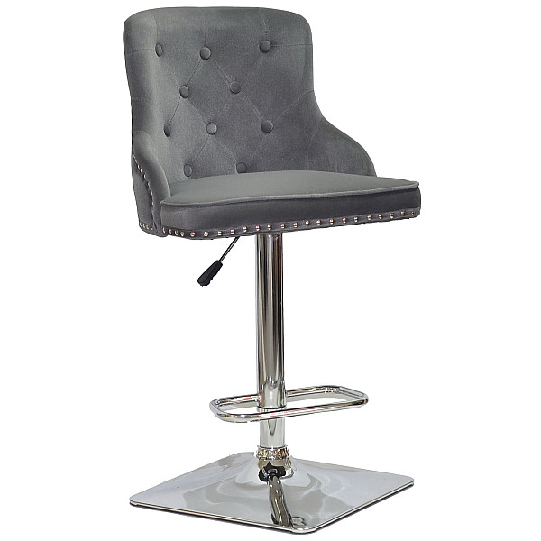 Барный стул Onder Mebli OLIMP BAR 4-CH-BASE Серый B-1004 Бархат-0