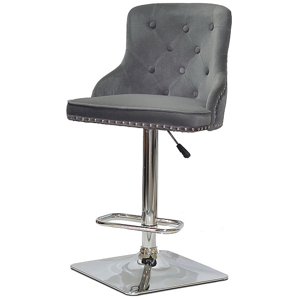 Барный стул Onder Mebli OLIMP BAR 4-CH-BASE Серый B-1004 Бархат-1