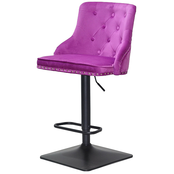 Барний стілець Onder Mebli OLIMP BAR 4-BK-BASE Бузок B-1022 Оксамит-1