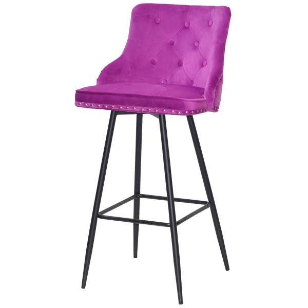 Барный стул Onder Mebli Olimp BAR 75-ML Сирень B-1022 Бархат-1