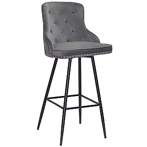 Барний стілець Onder Mebli Olimp BAR 75-ML Сірий B-1004 Оксамит