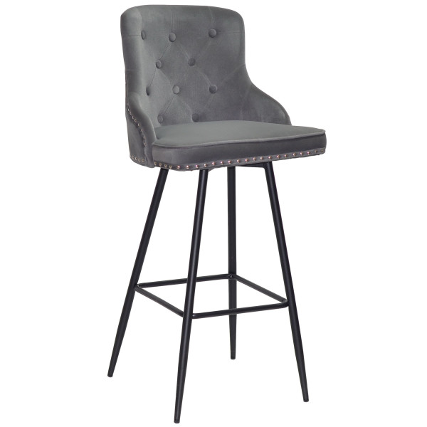 Барный стул Onder Mebli Olimp BAR 75-ML Серый B-1004 Бархат-0