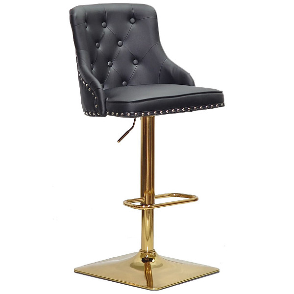 Барный стул Onder Mebli OLIMP BAR 4-GD-BASE Черный Экокожа-0