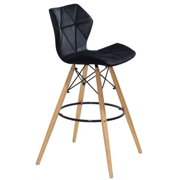 Барный стул Onder Mebli Greg BAR 75 Черный B-1011 Бархат-3