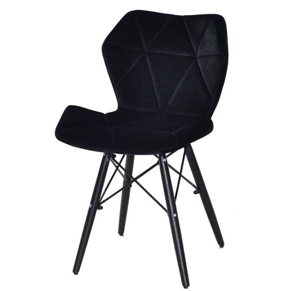 Стілець Onder Mebli Greg BK Чорний B-1011 Оксамит-1