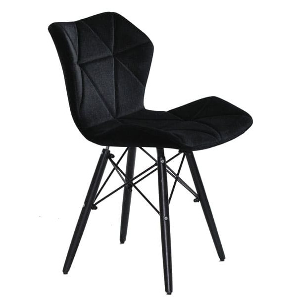 Стілець Onder Mebli Greg BK Чорний B-1011 Оксамит-2