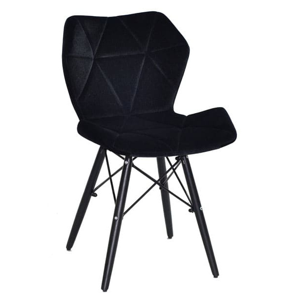 Стілець Onder Mebli Greg BK Чорний B-1011 Оксамит-0