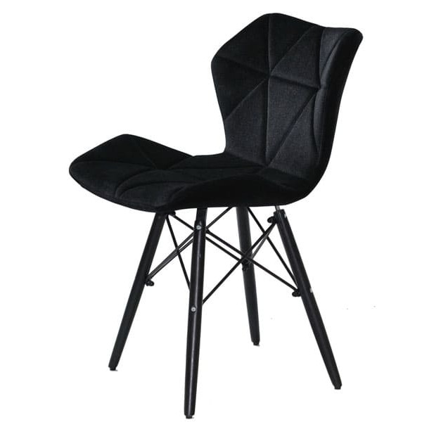 Стілець Onder Mebli Greg BK Чорний B-1011 Оксамит-3