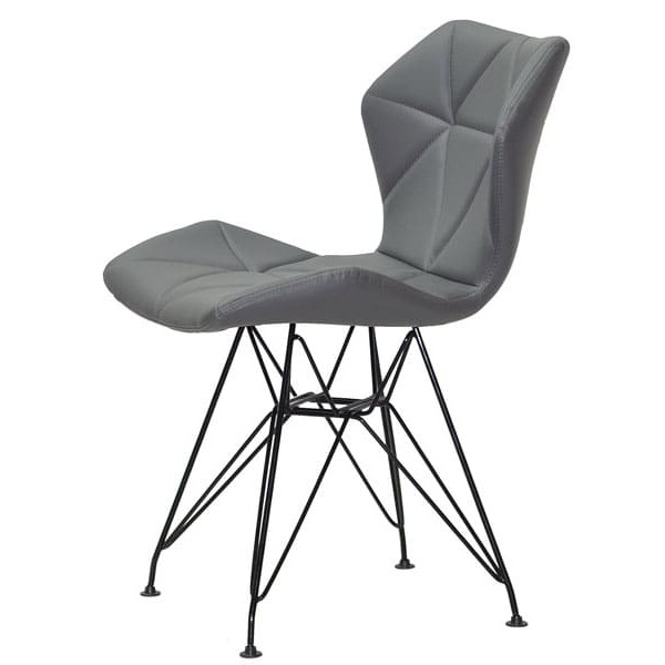 Стул Onder Mebli Greg BK-ML Серый 1001 Экокожа-2