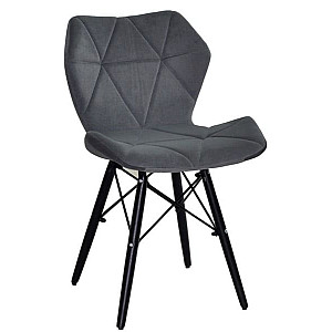 Стул Onder Mebli Greg BK Серый B-1004 Бархат