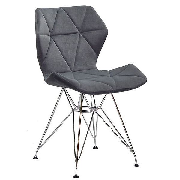 Стілець Onder Mebli Greg CH-ML Сірий B-1004 Оксамит-0