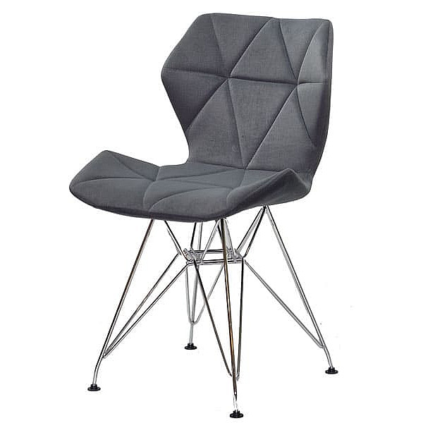 Стілець Onder Mebli Greg CH-ML Сірий B-1004 Оксамит-1