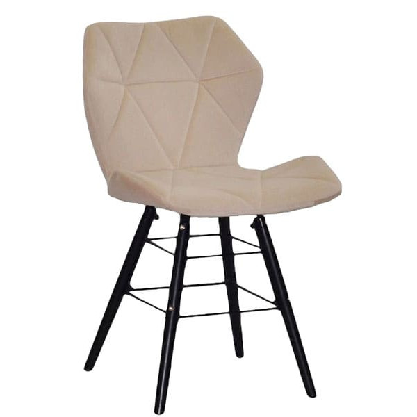 Стул Onder Mebli Greg Q-BK Бежевый B-1005 Бархат-0