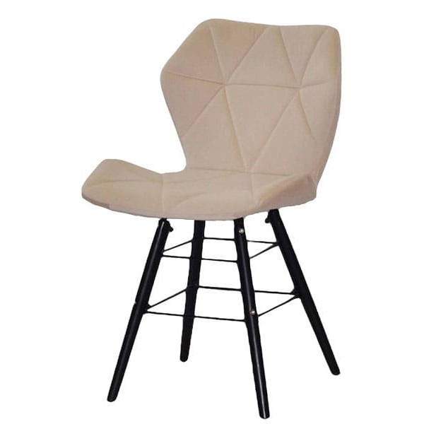 Стул Onder Mebli Greg Q-BK Бежевый B-1005 Бархат-1