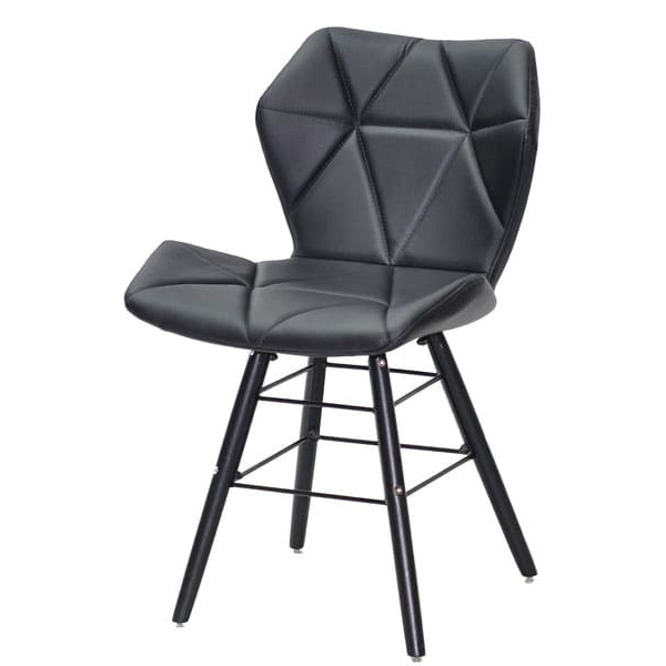 Стілець Onder Mebli Greg Q-BK Чорний Екошкіра-1