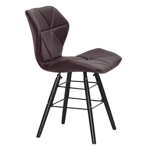 Стул Onder Mebli Greg Q-BK Коричневый 1015 Экокожа-2