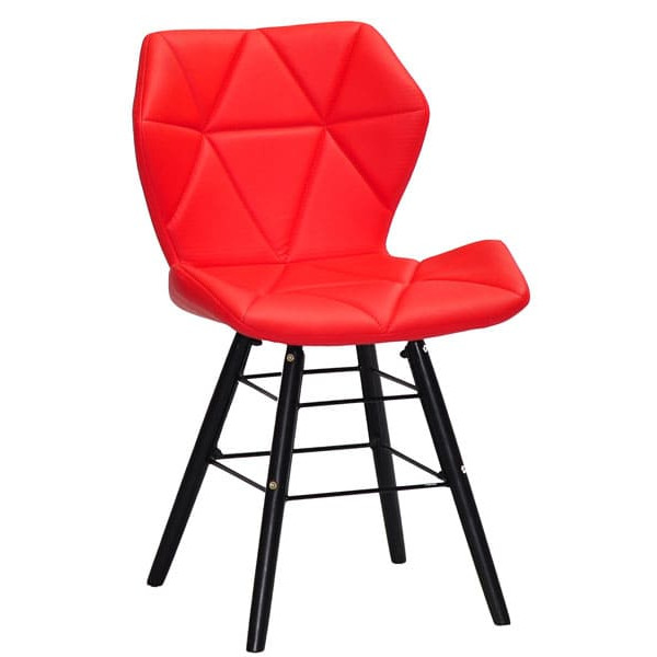 Стул Onder Mebli Greg Q-BK Красный 1007 Экокожа-0