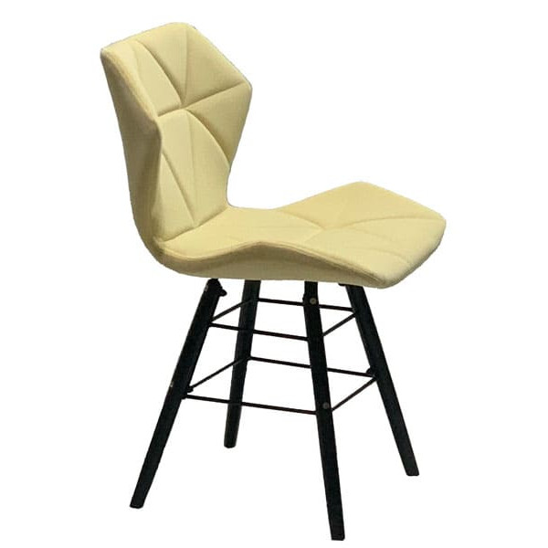 Стілець Onder Mebli Greg Q-BK Молочний B-1020 Оксамит-2