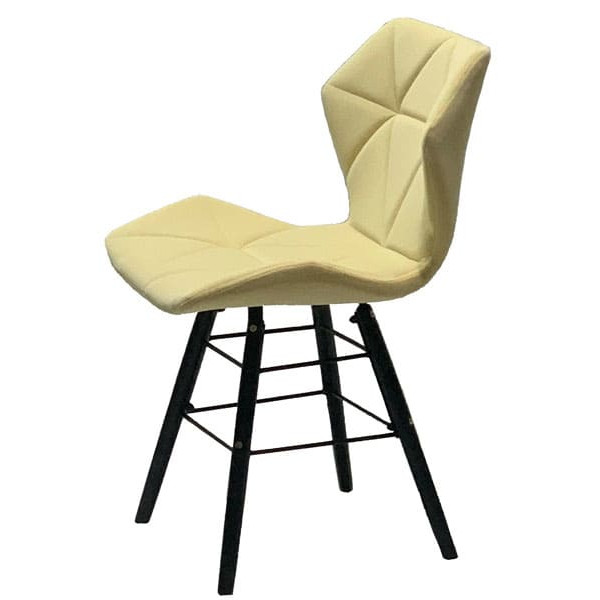 Стілець Onder Mebli Greg Q-BK Молочний B-1020 Оксамит-3