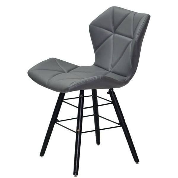 Стул Onder Mebli Greg Q-BK Серый 1001 Экокожа-3