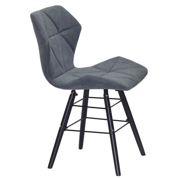 Стул Onder Mebli Greg Q-BK Светло-серый SH-1 Шенилл-2