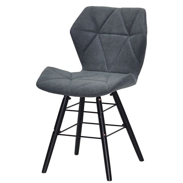 Стул Onder Mebli Greg Q-BK Светло-серый SH-1 Шенилл-1