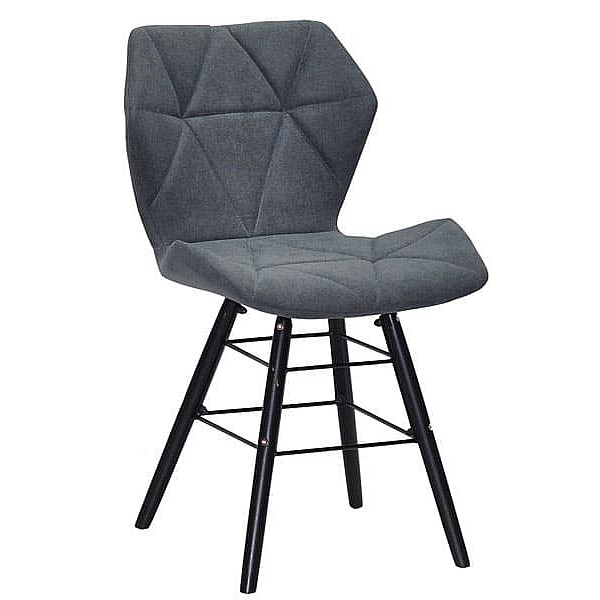 Стул Onder Mebli Greg Q-BK Светло-серый SH-1 Шенилл-0