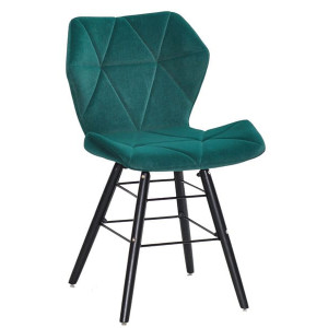 Стілець Onder Mebli Greg Q-BK Зелений B-1003 Оксамит