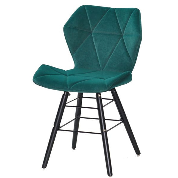 Стілець Onder Mebli Greg Q-BK Зелений B-1003 Оксамит-1