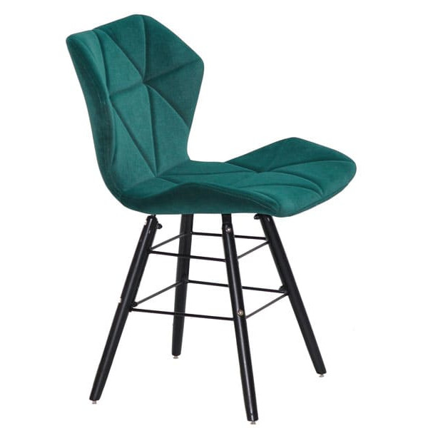 Стілець Onder Mebli Greg Q-BK Зелений B-1003 Оксамит-2