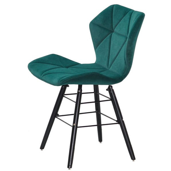 Стілець Onder Mebli Greg Q-BK Зелений B-1003 Оксамит-3