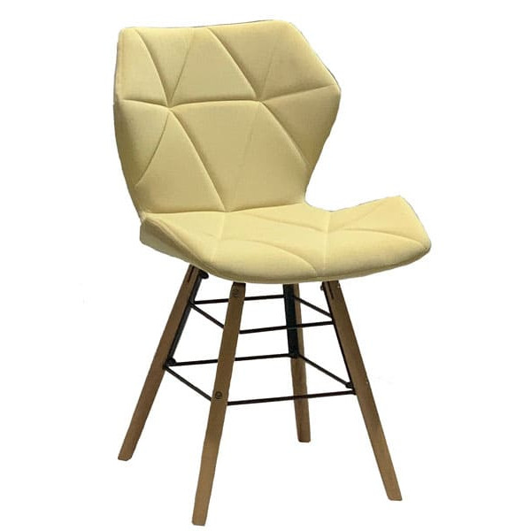 Стілець Onder Mebli Greg Q Молочний B-1020 Оксамит-0