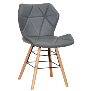 Стул Onder Mebli Greg Q Серый 1001 Экокожа