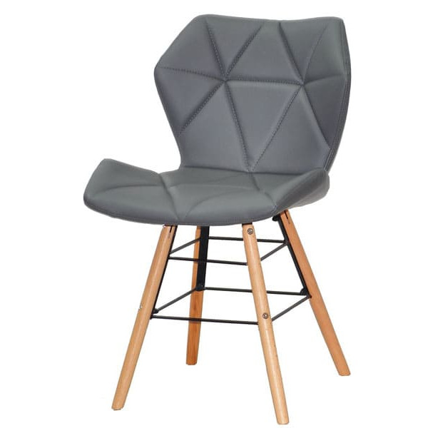 Стул Onder Mebli Greg Q Серый 1001 Экокожа-1