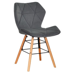 Стілець Onder Mebli Greg Q Сірий B-1004 Оксамит