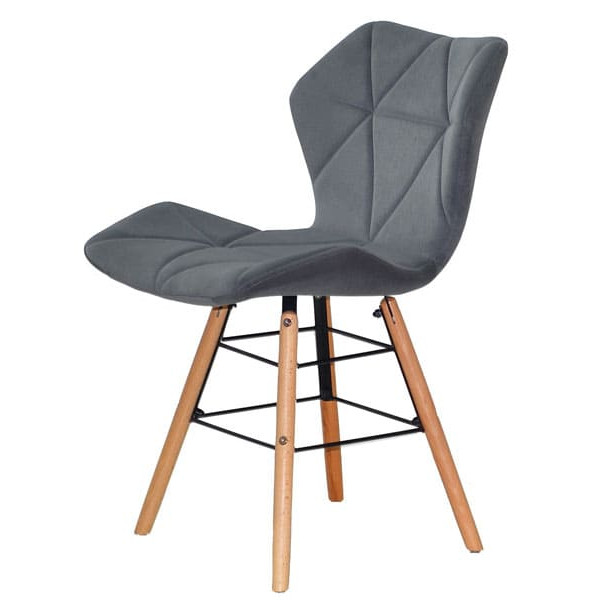 Стул Onder Mebli Greg Q Серый B-1004 Бархат-2
