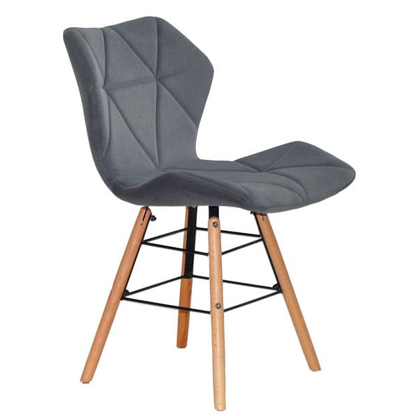 Стул Onder Mebli Greg Q Серый B-1004 Бархат-3