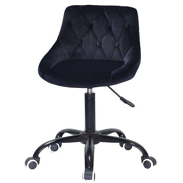 Стул Onder Mebli FORO+BUTTON BK-OFFICE Черный B-1011 Бархат-1