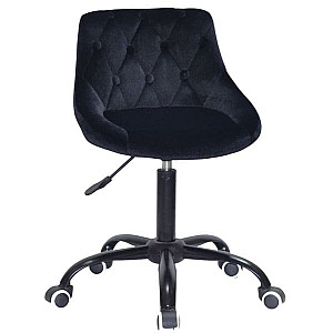 Стілець Onder Mebli FORO+BUTTON BK-OFFICE Чорний B-1011 Оксамит