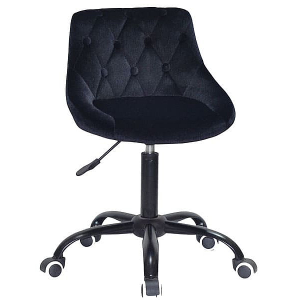 Стул Onder Mebli FORO+BUTTON BK-OFFICE Черный B-1011 Бархат-0