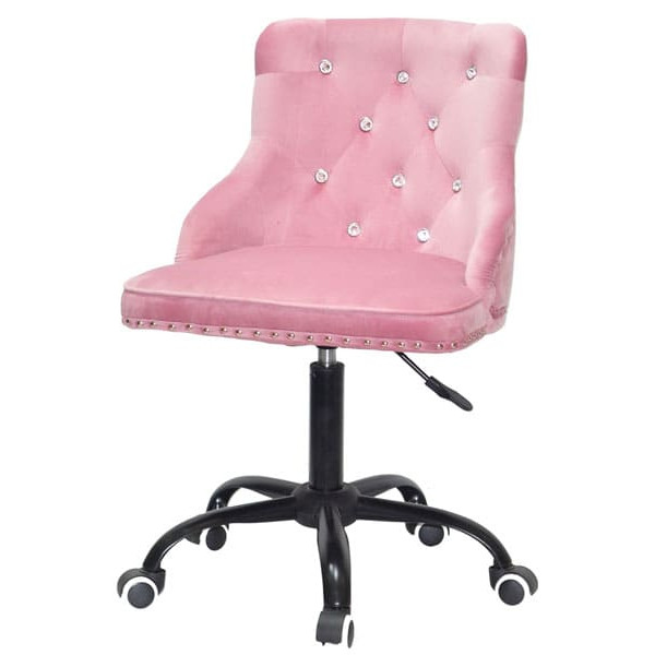 Стілець Onder Mebli OLIMP+SV BK-OFFICE Рожевий B-1021 Оксамит-1